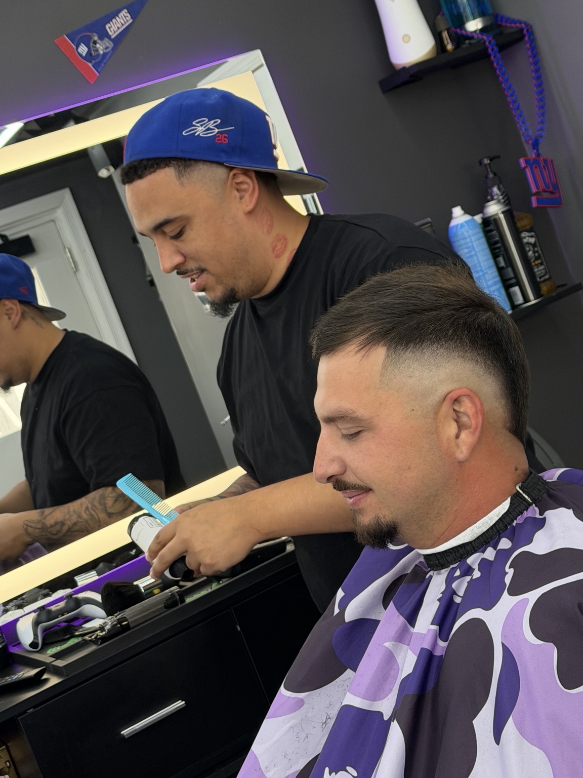 Jason cutting hair